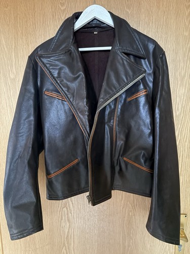 Alte braune motorradjacke - braune,