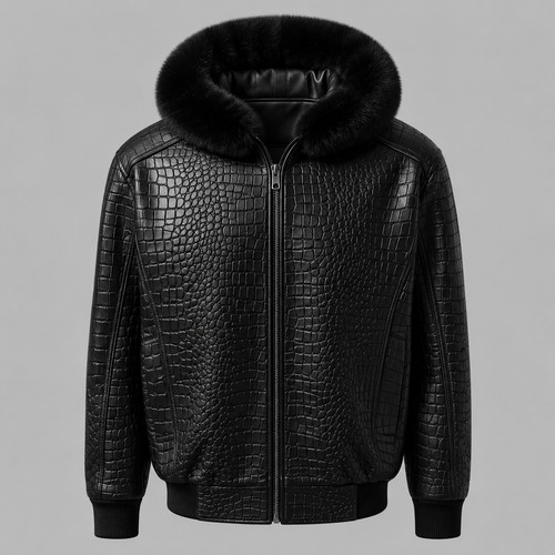 Herren bomber lederjacke - bomber,