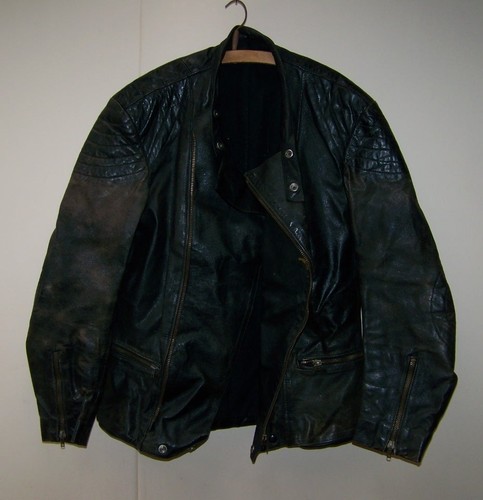 Alte schwarze motorradjacke - schwarze,