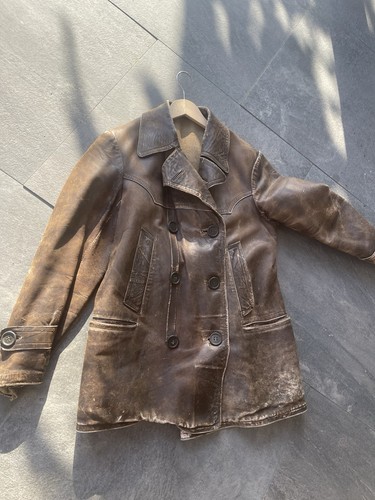Herren lederjacke braun antike - lederjacke,