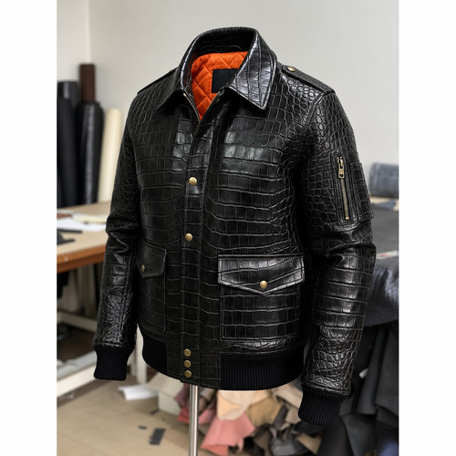 Herren schwarz krokodildruck - herren,