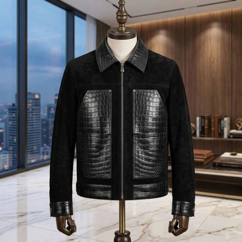 Herren krokodildruck jacke - herren,