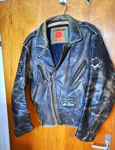 Alte motorrad lederjacke - motorrad,