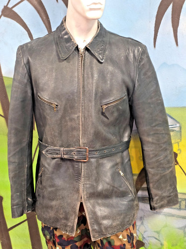 Alte 40er lederjacke - alte, militär