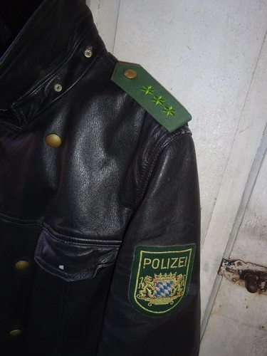 Alte polizei lederjacke bayern - polizei,